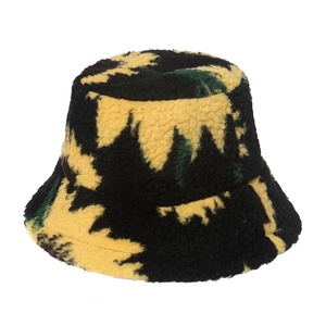 Fleece Fischerhut Winter Warm Plüsch Sonnenblumen Druck Anglerhut Outdoor Lässig Für Damen Herren