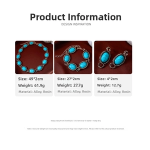 Detailed views showing the dimensions and textures of the vintage resin jewelry set