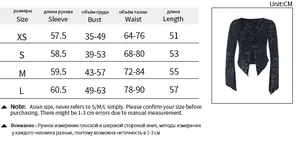 Tableau des tailles détaillé pour cardigan cintré à manches longues avec mesures en CM