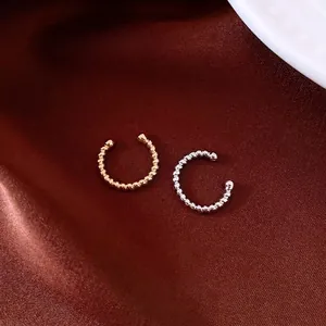 Luxury Gold Plated Zirconia Ear Cuffs For Women Non Pierced Twisted Geometric C Shaped Clip On Earrings Fashion Jewelry
