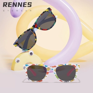 Kids Sunglasses PC Frame AC Lens UV400 Protection Cartoon Dinosaur Print Fashion Eyewear For Boys Girls