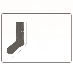 Detailed view of dark green crew sock featuring cotton blend texture and printed slogan