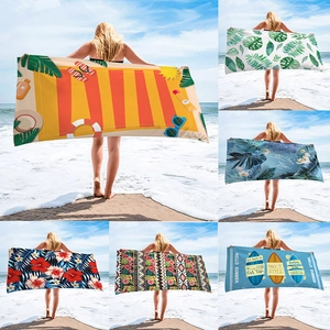Microfiber Beach Towel Quick Dry Absorbent Large Bath Towels Tropical Floral Fruit Prints Summer Travel Swim