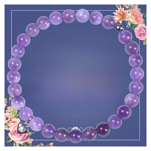 Natural Stone Healing Bracelet With Heart Charm Amethyst Agate Aventurine Garnet Beads Greeting Card Gift Jewelry