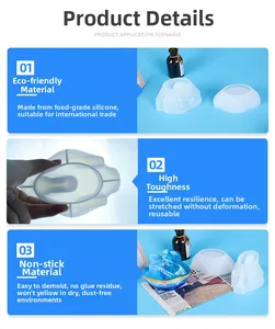 Detailed view of swan storage box silicone mold with high flexibility for resin casting