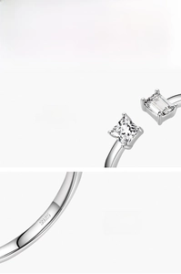 Macro shot of S925 sterling silver hallmark and 5A cubic zirconia hand-setting detail