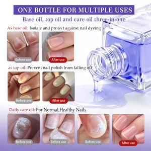 Detailed comparison of 3-in-1 nail repair oil showing before and after treatment effects