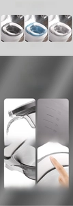 Sitz bath details showing 2500ml scale, TPR soft cushion and transparent PP material