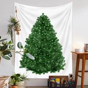 Arazzo da parete con albero di Natale in un moderno arredamento da soggiorno