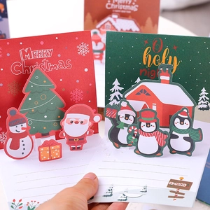 Christmas 3D pop-up greeting cards handmade festive greeting cards for holiday blessing gifts