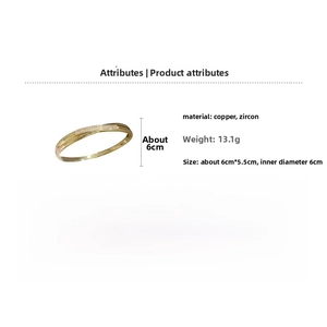 Detailed specs of double-layer 18k gold plated bangle with dimensions and weight