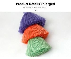 Close-up of bohemian tassel pendant with colorful triple-layered purple orange green fringe
