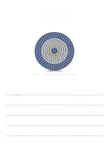 Detailed size specifications for 925 sterling silver evil eye pendant with gem inlay