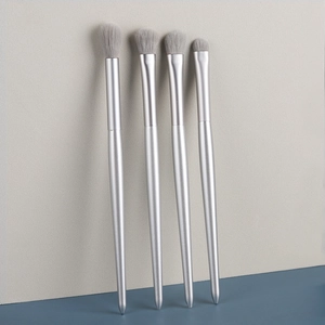 Professional Eye Makeup Brushes Synthetic Fiber Bristles Wood Handle Soft Eyeshadow Blending Tools For Beginners Minimalist