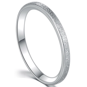 Minimalist matte silver stainless steel ring with smooth interior finish for daily wear