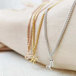 Colliers signes du zodiaque en acier inoxydable en or, argent et or rose sur satin