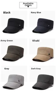 Detailed grid showing quick-dry flat top military caps in six different color options