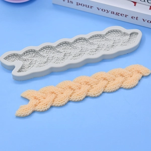 Twisted rope silicone mold for cake border decoration and fondant baking DIY projects