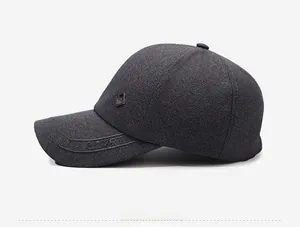 Detail view of dark grey baseball cap featuring textured fabric and SPORT embroidery