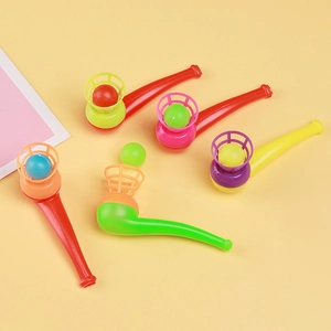 Classic floating ball pipe toy set in five vibrant colors for kids' balance training