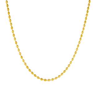 Minimalist gold-plated stainless steel rugby bead chain necklace for women in punk style