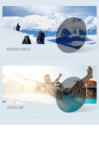 Polarized sunglasses detail showing anti-glare effect for outdoor sports and water travel