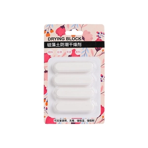 Reusable diatomite desiccant strips for food moisture absorption in 4-piece set packaging