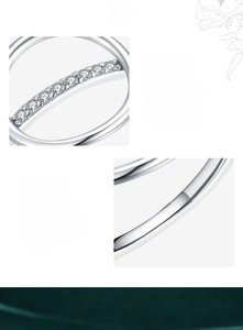 Macro detail of S925 sterling silver ring featuring hand-set 5A grade zircon stones