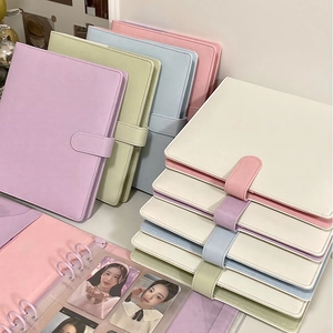 Starry sky PU leather loose-leaf photo album binder for idol card collection in five colors