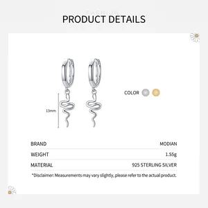 Boucles d'oreilles serpent minimalistes en argent sterling S925, tons argent et or