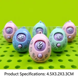 Mini Rock Paper Scissors Guessing Game Keychain Toy Plastic Novelty Portable Finger Sport Game Assorted Pull Back Cars Gift