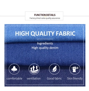 Nahaufnahme von blauem Denim-Stoff mit detaillierter Textur und hochwertiger Webart