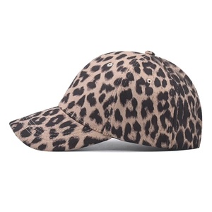 Cappellino da baseball classico in cotone con stampa leopardata per uomo e donna