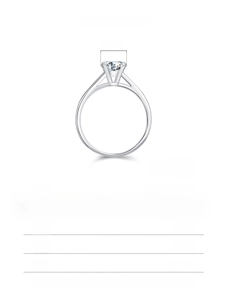 Detailed parameters of 1.00CT Moissanite 925 sterling silver classic six-prong solitaire ring