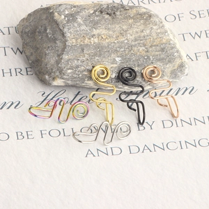 U-shaped non-piercing nose clips in silver gold black and rose gold finishes