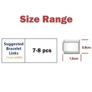 Tabella taglie per maglie bracelet italiano da 1,0 cm in acciaio inossidabile