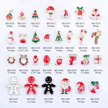 Detailed view of Christmas DIY alloy charms with snowman and elk including size specifications