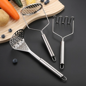 Stainless Steel Potato Masher Manual Food Crusher Ricer Fruit Vegetable Tool Kitchen Hand Press Accessory