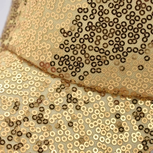 Breathable mesh baseball cap featuring gold shimmering sequins and stylish sun protection