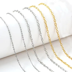 Stainless Steel Necklace Chain O Link Jewelry Making DIY Findings Vacuum Plated Gold Finish For Women Elegant Accessory