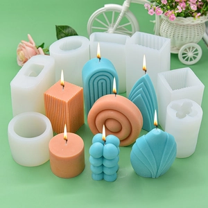 Silicone Candle Molds Geometric Bubble Sphere Square Arch Shape For DIY Handmade Scented Soap Plaster Craft Making