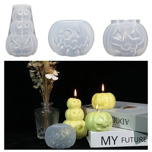 Halloween Pumpkin Silicone Mold DIY Handmade Candle Aromatherapy Resin Epoxy Craft Mold Expression Ornament