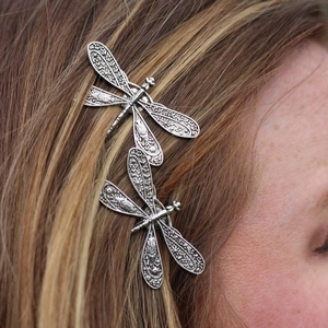 Vintage Dragonfly Clover Hair Clips Alloy Metal Retro Hairpins Bionic Design Bridal Wedding Accessories For Women