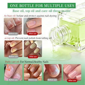 Detailed comparison of 3-in-1 nail care oil showing clear before and after results