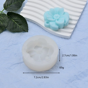 3D flower shape silicone mold for DIY soap making and cake decorating tools
