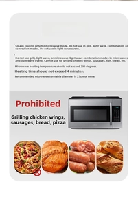 Detailed instructions for microwave splatter cover showing 200°C limit and 4min heating time