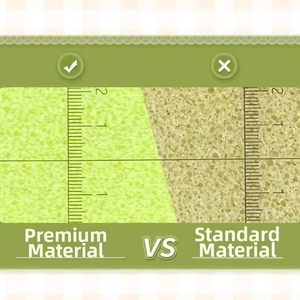 Close-up comparison of high-density soft puff material versus standard texture