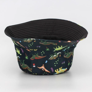 Sombrero de pescador con estampado de dinosaurios para hombres y mujeres con dibujos animados