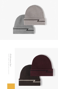 Detailed knit texture and geometric pattern on winter beanie with fleece lining