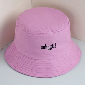 Cappello Alla Pescatora Poliestere Lettera Gotica Babygirl Ricamo Protezione Solare Estate All Aperto Moda Donna